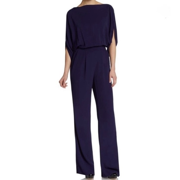 Diane Von Furstenberg Pants - Diane Von Furstenberg Dezi Jumpsuit Cobalt Blue One Piece Size 4